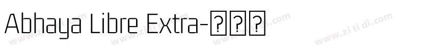 Abhaya Libre Extra字体转换